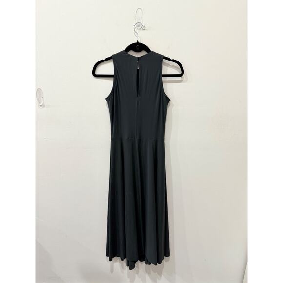 Maria Pinto M2057 Sleeveless Round Neck Fit & Flare Midi Dress Black Women's S - Picture 2 of 4